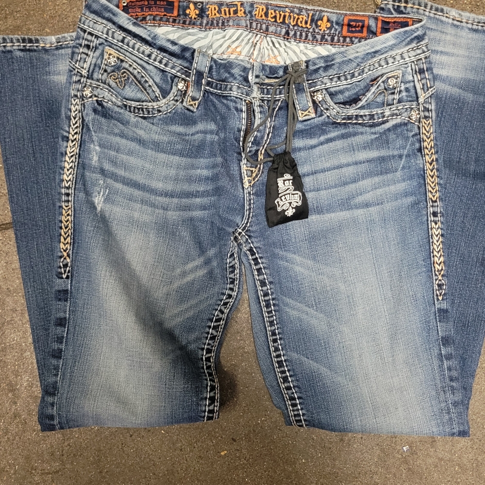 Rock Revival Women's Faded Blue Boot Cut Jeans